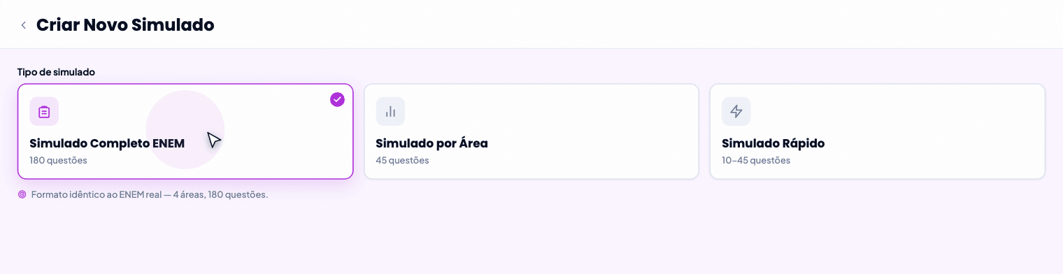 Do ENEM completo ao teste rápido